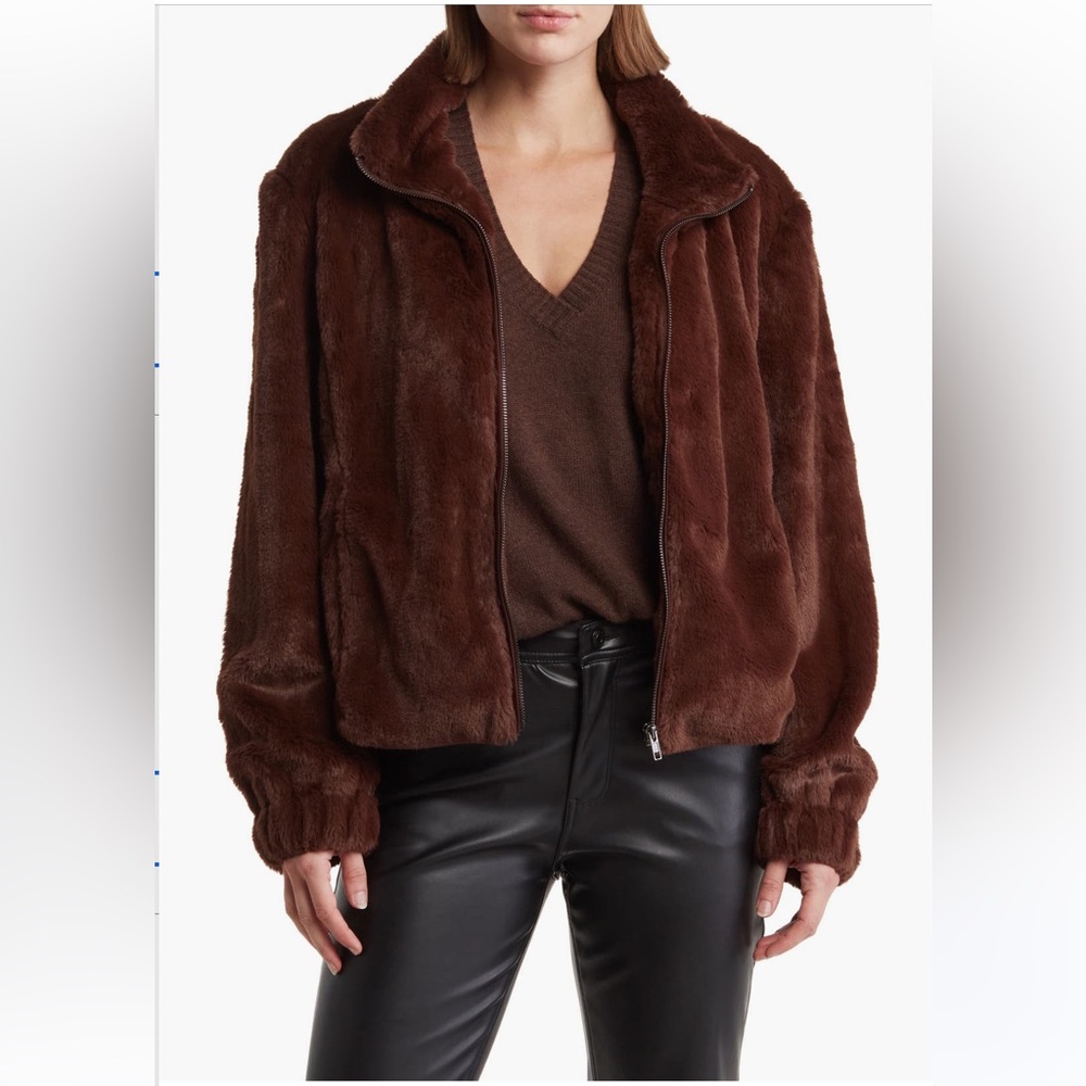Sanctuary Lux Faux Fur Jacket - Frappe